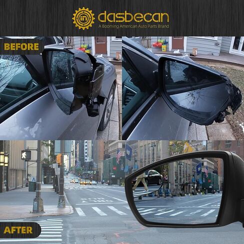 مجموعة مرآة الجانب الأيسر للسائق 3 دبابيس من Dasbecan متوافقة مع 2013-2016 Ford Escape S مع زجاج تعديل الطاقة/قابل للطي يدويًا/مرآة النقطة العمياء غطاء أسود غير لامع # FO1320434 in Saudi Arabia