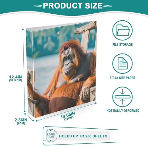 مجموعة مكونة من 3 حلقات من Red Gorilla مكونة من قطعتين، منظم ورق دائري ذو رؤية واضحة 200 ورقة بطول 2 بوصة in Saudi Arabia