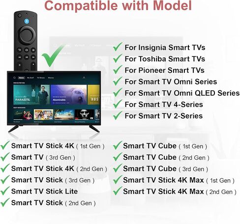 L5B83H 2nd Gen Voice Replacement Remote Control Fit for Fire AMZ Smart TVs Stick 2nd Gen, Smart TVs Cube 2nd Gen, 1st Gen Smart TVs Cube, Smart TVs Stick 4K, Smart TVs Stick Lite, 3rd Gen Smart TVs in Kuwait