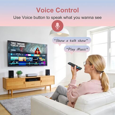L5B83H 2nd Gen Voice Replacement Remote Control Fit for Fire AMZ Smart TVs Stick 2nd Gen, Smart TVs Cube 2nd Gen, 1st Gen Smart TVs Cube, Smart TVs Stick 4K, Smart TVs Stick Lite, 3rd Gen Smart TVs in Kuwait