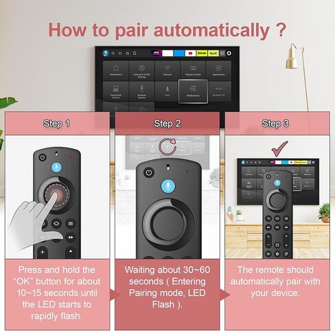 L5B83H 2nd Gen Voice Replacement Remote Control Fit for Fire AMZ Smart TVs Stick 2nd Gen, Smart TVs Cube 2nd Gen, 1st Gen Smart TVs Cube, Smart TVs Stick 4K, Smart TVs Stick Lite, 3rd Gen Smart TVs in Kuwait