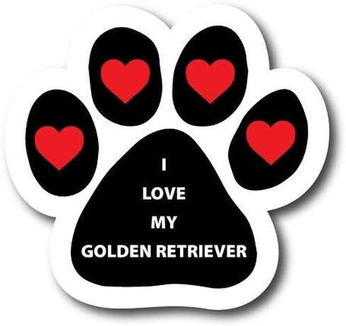 Magnet Me Up I Love My Golden Retriever Dog Bone Magnet Decal, 2x7 Inches, Heavy Duty Automotive Magnet for Car Truck SUV in Saudi Arabia