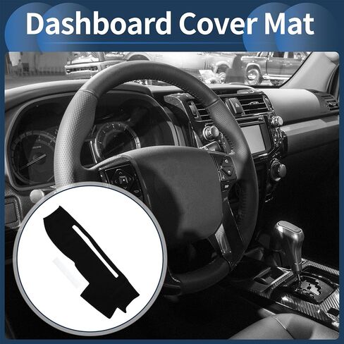 Dashboard Cover Dash Cover Mat Carpet for Toyota 4RUNNER 2003-2009 Polyester Black in Saudi Arabia