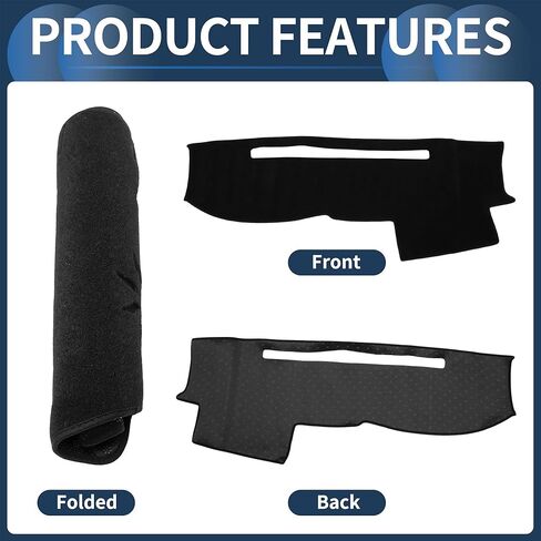 Dashboard Cover Dash Cover Mat Carpet for Toyota 4RUNNER 2003-2009 Polyester Black in Saudi Arabia