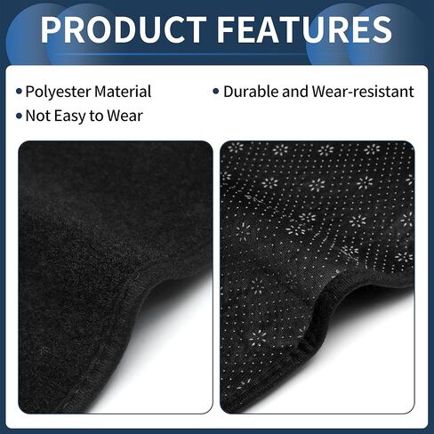 Dashboard Cover Dash Cover Mat Carpet for Toyota 4RUNNER 2003-2009 Polyester Black in Saudi Arabia