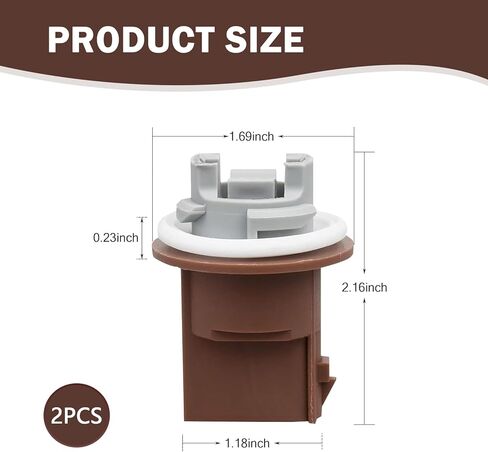 2 PCS Turn Signal Socket, Insulated Waterproof 3156 3157 Bulb Connector, 3 Pin Plug and Play Bulb Holder Standard Contact Sockets Replacements, Compatible with Ford Models (Brown) in Saudi Arabia