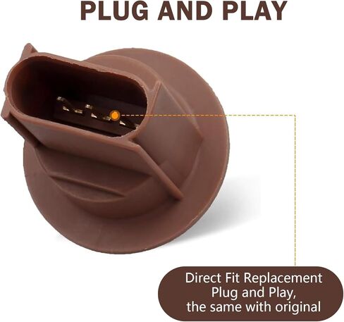 2 PCS Turn Signal Socket, Insulated Waterproof 3156 3157 Bulb Connector, 3 Pin Plug and Play Bulb Holder Standard Contact Sockets Replacements, Compatible with Ford Models (Brown) in Saudi Arabia