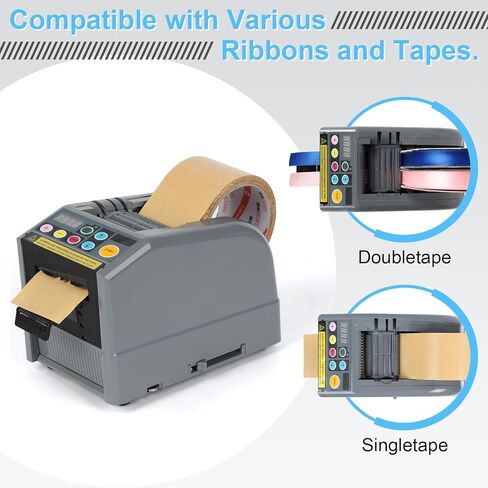 Ribbon Cutting Machine, Automatic Tape Dispenser, Dual-Tape Design, 999mm Max Cut Length, Smart Memory & Safety Sensor for Office, Craft, and Packaging Use in Saudi Arabia