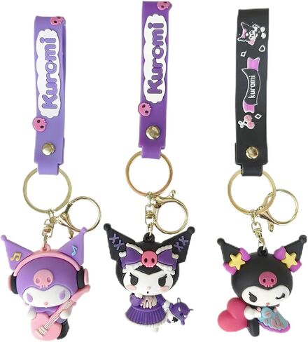 لطيف أنيمي سلاسل المفاتيح السوار للأطفال الفتيات النساء مفاتيح السيارة محفظة محفظة حقيبة الظهر سحر المعصم مفتاح سلسلة in Kuwait