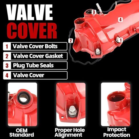 MITZONE Right Aluminum Valve Cover Compatible with Ford F150 F250 F350 Super Duty Mustang Lincoln Navigator 4.6L 5.4L 2004-2014 9L1Z6582C 9L1Z6582D 7L1Z6584A with Gasket & Bolts in Saudi Arabia