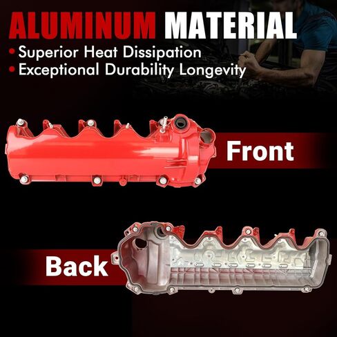 MITZONE Right Aluminum Valve Cover Compatible with Ford F150 F250 F350 Super Duty Mustang Lincoln Navigator 4.6L 5.4L 2004-2014 9L1Z6582C 9L1Z6582D 7L1Z6584A with Gasket & Bolts in Saudi Arabia