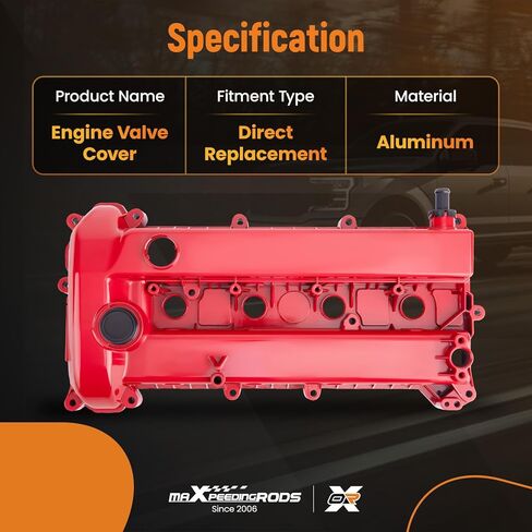 غطاء صمام المحرك من الألومنيوم Maxpeedingrods لمازدا 3 2.0L, 2.3L يستنشق بشكل طبيعي 2006-2009 استبدال L3N510210A L3N510210B in Saudi Arabia