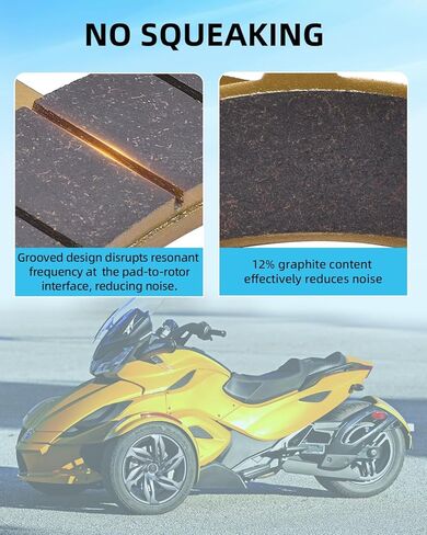 Brake Pads for Can Am Spyder RT 2013, F3 2015 2016 2017, Front and Rear Ceramic Braking Pad Set in Saudi Arabia