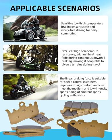 Brake Pads for Can Am Spyder RT 2013, F3 2015 2016 2017, Front and Rear Ceramic Braking Pad Set in Saudi Arabia