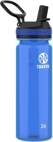 Takeya 24 oz Tritan Plastic Sport Water Bottle with Spout Lid, Premium Quality, BPA Free Food Grade Materials, Ocean in Kuwait
