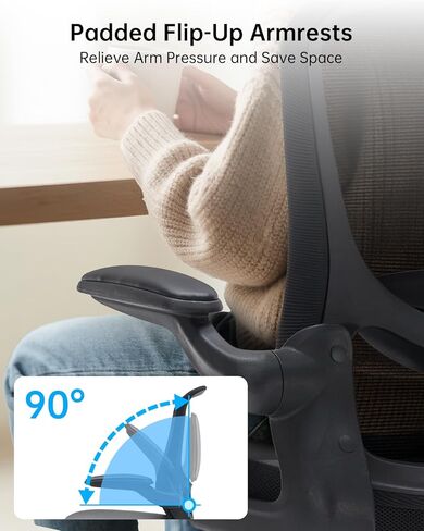 Drafting Chair Tall Office Chair with Flip-up Arms Adjustable Height Standing Desk Chair with Lumbar Support and Footrest Ring Ergonomic Executive Computer Chair Swivel Drafting Stool for Work/Drawing in Saudi Arabia