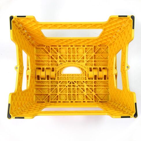 MaxWorks 51249 Folding Step Stool, 9 Inch Height, 330 lb Capacity, Heavy Duty Plastic Foldable Stool for Home, Bathroom, Kitchen & Office, Lightweight Non-Slip Design, Yellow, 2 Pack in Saudi Arabia