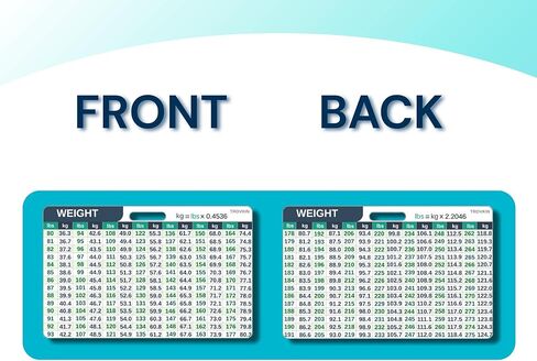 4 بطاقات تحويل، بطاقة مرجعية للشارة، دليل سريع للموظفين الطبيين، الحجم، السائل، الارتفاع، الوزن، الوقت، درجة الحرارة (حجم الشارة) in Kuwait