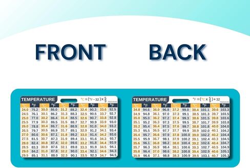 4 بطاقات تحويل، بطاقة مرجعية للشارة، دليل سريع للموظفين الطبيين، الحجم، السائل، الارتفاع، الوزن، الوقت، درجة الحرارة (حجم الشارة) in Kuwait