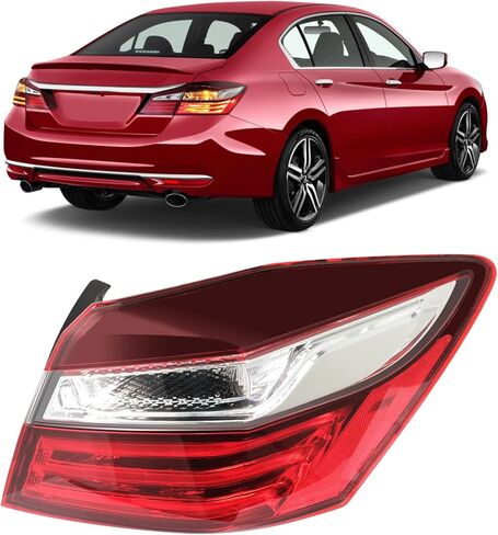 ضوء الذيل الأيمن للراكب متوافق مع Honda Accord 2016 2017، مصابيح الذيل الخلفية، الضوء الخلفي لإشارة الانعطاف للفرامل اليمنى، استبدال المصباح الخلفي لجانب الراكب HO2805108 in Kuwait