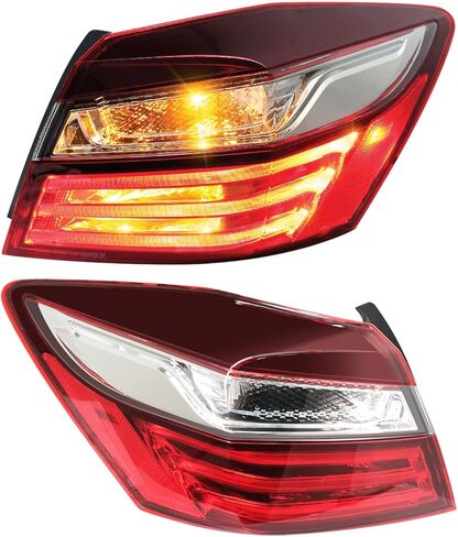 ضوء الذيل الأيمن للراكب متوافق مع Honda Accord 2016 2017، مصابيح الذيل الخلفية، الضوء الخلفي لإشارة الانعطاف للفرامل اليمنى، استبدال المصباح الخلفي لجانب الراكب HO2805108 in Kuwait