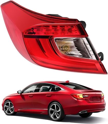 ضوء الذيل الأيمن للراكب متوافق مع Honda Accord 2016 2017، مصابيح الذيل الخلفية، الضوء الخلفي لإشارة الانعطاف للفرامل اليمنى، استبدال المصباح الخلفي لجانب الراكب HO2805108 in Kuwait