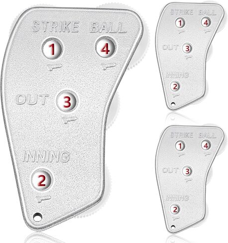 Stainless Steel 4 Wheel Umpire Indicator Umpire Clicker Umpire Gear Ball Strike Counter Clicker for Scorekeeper Recording Outs and Innings Balls in Saudi Arabia