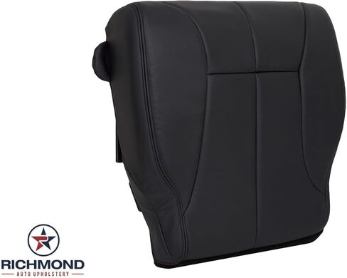 Richmond Auto Upholstery - Driver Side Bottom Replacement Leather Seat Cover, Dark Gray Compatible with 1999 Dodge Ram 1500 SLT Laramie in Saudi Arabia