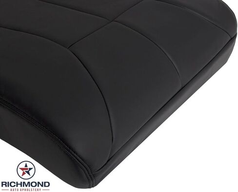 Richmond Auto Upholstery - Driver Side Bottom Replacement Leather Seat Cover, Dark Gray Compatible with 1999 Dodge Ram 1500 SLT Laramie in Saudi Arabia