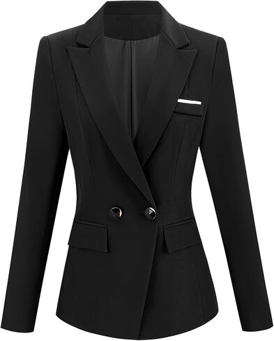 Women's Casual Blazers Long Sleeve Lapel Formal Work Office Outwear Jacket with Pockets in Saudi Arabia
