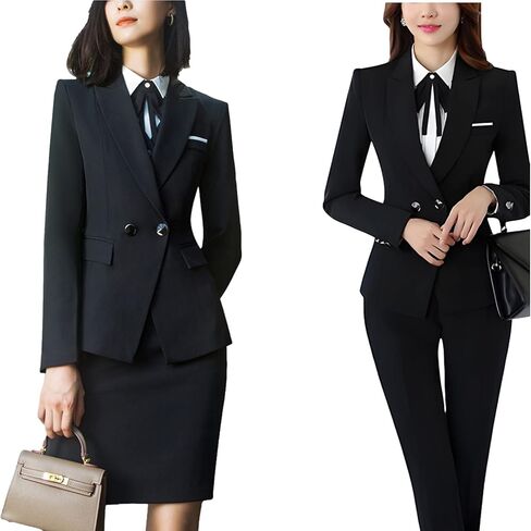 Women's Casual Blazers Long Sleeve Lapel Formal Work Office Outwear Jacket with Pockets in Saudi Arabia