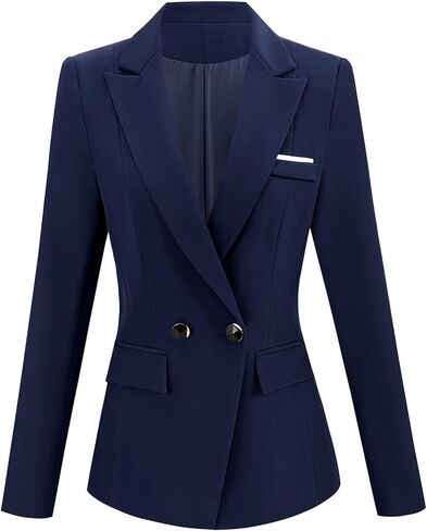Women's Casual Blazers Long Sleeve Lapel Formal Work Office Outwear Jacket with Pockets in Saudi Arabia