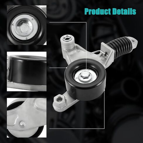 مجموعة شداد الحزام 38453 مع بكرة (2.4L L4) لسيارة Toyota Camry 2007-2009، Corolla 2009-2012، Matrix 2009-2013، RAV4 2006-2008، Solara 2008، For Scion xB 2008-2015 166200H020 1662028060 49396 in Saudi Arabia
