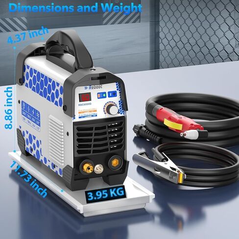 قاطع بلازما RBC6000DL من Reboot، آلة قطع بلازما قوسية تجريبية 60 أمبير، قطع نظيف 5/8 بوصة، قطع قطع 4/5 بوصة، جهد مزدوج 110/120 فولت أو 220/240 فولت مع شاشة عرض رقمية لمجموعة المواد الاستهلاكية in Kuwait