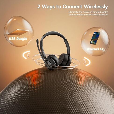 LEVN Headset with Mic, USB Headset with Microphone for PC, Headset with Microphone for Pc with Noise Canceling Microphone for Laptop, USB Headset for Work from Home/Call Center/Open Office in Kuwait