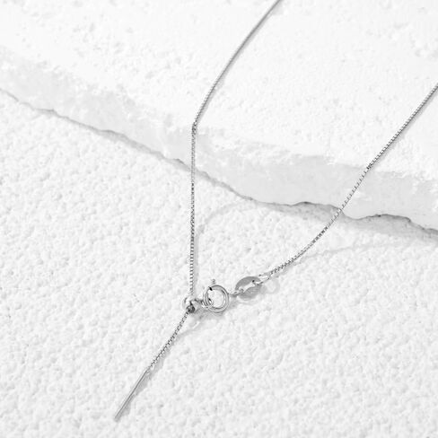 Adjustable Sterling Silver Chain - 925 Solid 1.1mm Silver Chain Necklace for Women Hypoallergenic Minimalist Dainty Everyday Layering Jewelry (Upgraded Spring-Ring Clasp) in Saudi Arabia