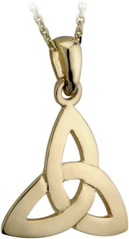 Biddy Murphy Gold Trinity Knot Necklace Plated 18 Inches Chain Irish Made in Saudi Arabia