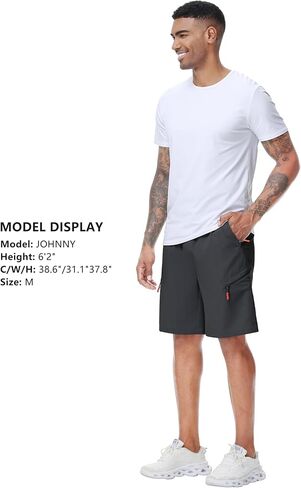 LAZYDAY Men's Hiking Cargo Shorts with Zipper Pockets Elastic Waist Quick Dry for Outdoor,Travel,Summer,Fishing in Saudi Arabia
