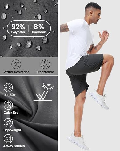 LAZYDAY Men's Hiking Cargo Shorts with Zipper Pockets Elastic Waist Quick Dry for Outdoor,Travel,Summer,Fishing in Saudi Arabia