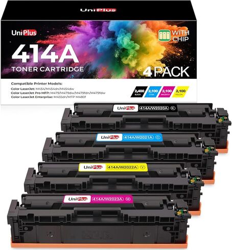 414X Toner Cartridges 4 Pack High Yield Compatible with MFP M479fdw for HP 414X 414A Toner Cartridge Work with Color LaserJet M454 M454dn M454dw Pro MFP M479 M479dw M479fdn Enterprise M455dn MFP M480f in Kuwait