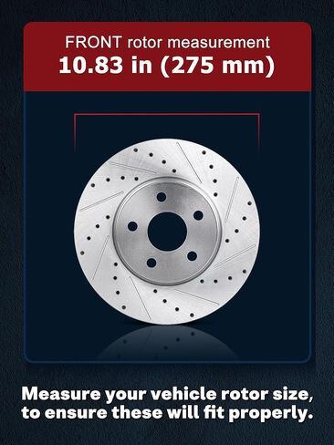 دوارات الفرامل الأمامية ALLCOMBO 10.83 بوصة لـ 1992-2002 2003 2004 2005 2006 Toyota Camry، 1995-2004 Avalon، 1998-2003 Sienna، 1999-2003 Solara، 1992-2001 Lexus ES300 استبدال الفرامل المشقوقة 31050 in Saudi Arabia