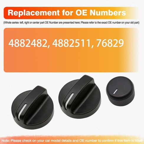 Replacement Car HVAC Heater Control Switch Knob Set for Dodge Ram 1500 2500 3500 1994-1997 in Saudi Arabia