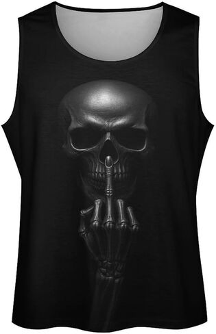 Blissboy Funny Skull Graphic Tank Top Novelty Sleeveless Shirt in Saudi Arabia