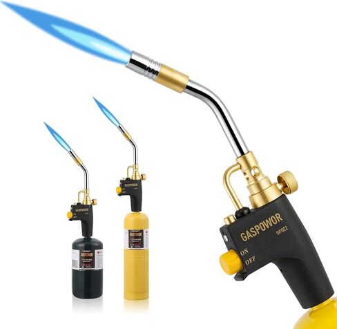 High Intensity Propane Torch Head Fuel by Propane, MAPP, Welding Torch, Turbo Gas Torch Kit, Trigger Start Mapp Gas Torch Kit with Igniter,Propane torch,Blow Torch(Fuel Not Included) in Kuwait