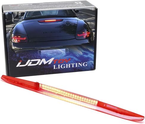 iJDMTOY OEM-Spec Red Lens 24-SMD Super Red LED غطاء صندوق السيارة الثالث مجموعة شريط ضوء الفرامل المتوافقة مع 1997-2004 Boxster 986 كوبيه/قابل للتحويل in Kuwait