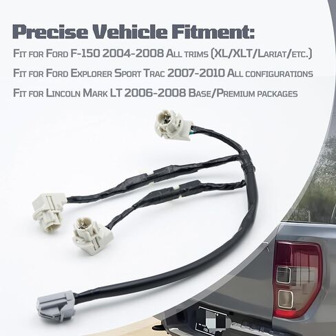 طقم أسلاك ضوء الفرامل مناسب لسيارة Ford F150 2004-2008 Explorer Sport Trac 2007-2010 Lincoln Mark LT 2006-2008 استبدال أسلاك ضوء الفرامل الثالثة 4L3Z-13A625-AA in Kuwait