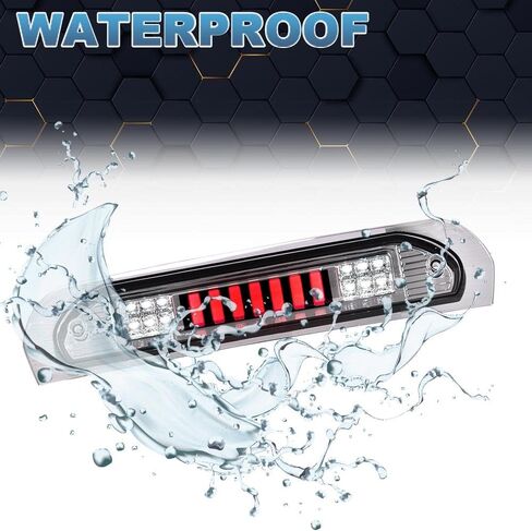 PIT66 LED 3rd Brake Light Compatible with Dodge Ram 1500 2002-2008/Compatible with Dodge Ram 2500 3500 2003-2009 LED Third Brake Light Cargo Chrome Housing Clear Lens in Saudi Arabia