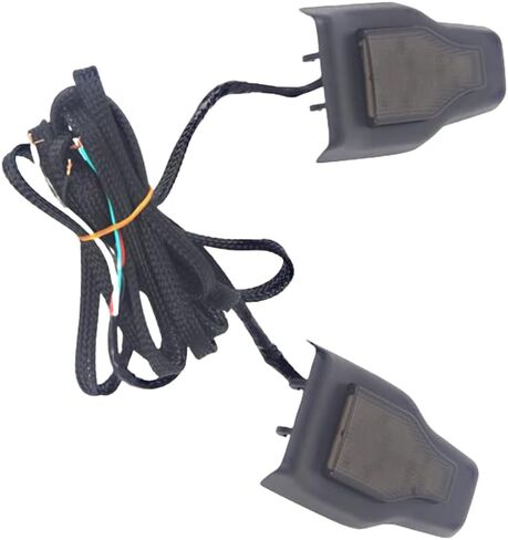 Window Glass Hinge Cover with Pair LED Light, Rear Window Glass Hinge Trim Brake Reverse Running Light, Compatible with Jeep 2008-2021 Wrangler JL in Saudi Arabia