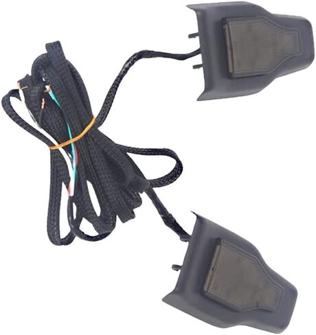 Window Glass Hinge Cover with Pair LED Light, Rear Window Glass Hinge Trim Brake Reverse Running Light, Compatible with Jeep 2008-2021 Wrangler JL in Saudi Arabia