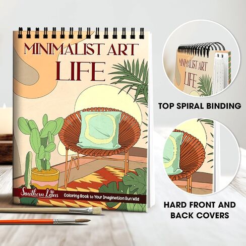 كتاب تلوين للبالغين من الفن البسيط للحياة الحلزونية من ساوث لوتس - اكتشف التلوين الواعي مع الأنماط المجردة. البساطة والإبداع الفني مع تصاميم فريدة غير محددة. استرخاء in Kuwait